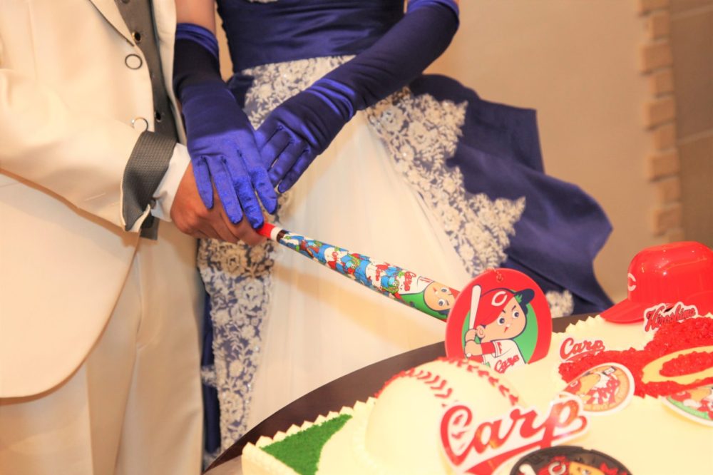 ライブをイメージしたカープ大好き婚